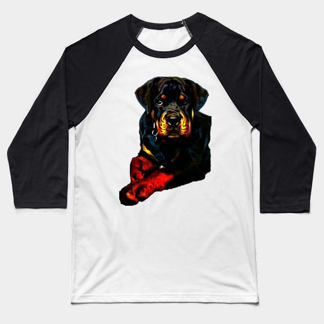 Rottweiler lover Baseball T-Shirt by Freedomink